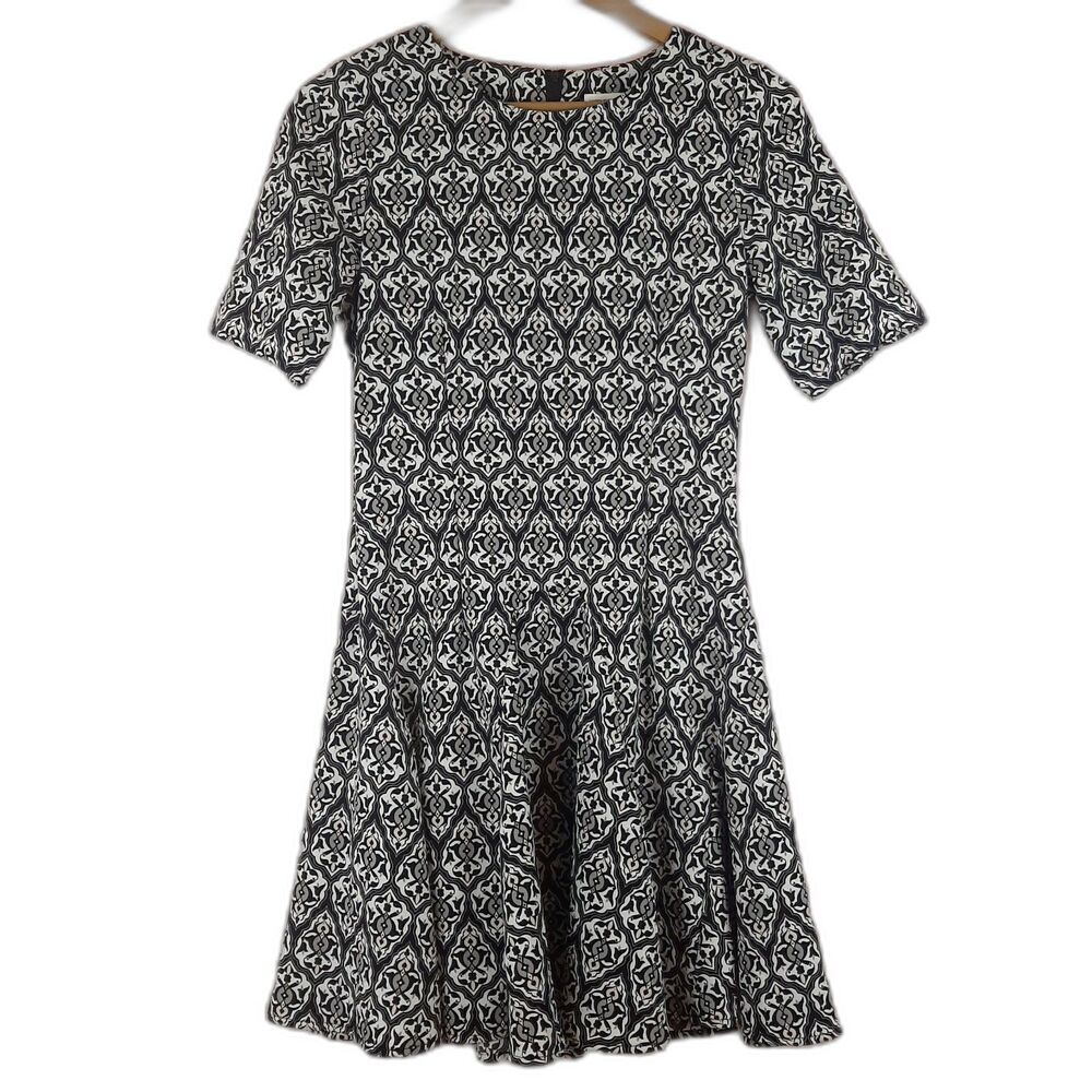 H&M Conscious Collection ECO Women A-Line Dress Casual Geometric Print Size 4